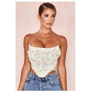 House of CB Vivienne Lemon Floral Corset
